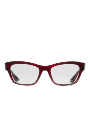 KHAITE x Oliver Peoples stripe rectangle glasses - Red