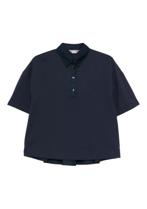 Max Mara Nave buttoned-collar polo top - Blue