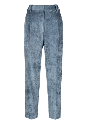 Brunello Cucinelli tapered-leg corduroy trousers - Blue