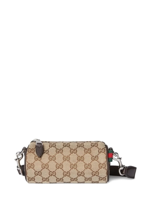 Gucci gg canvas web shoulder bag - Neutrals
