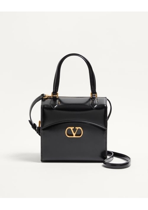 Valentino Garavani Valentino Garavani Vain-Case Bowling Bag In Shiny Calfskin Woman BLACK UNI