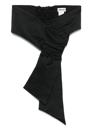 SHUSHU/TONG off-shoulder crop top - Black