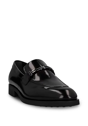 Tod's metal-bar leather loafers - Black