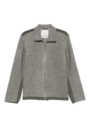 RANRA zip panelled sweater - Brown