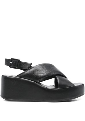 Hogl 72mm criss-cross platform sandals - Black