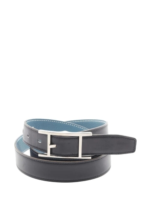 Hermès Pre-Owned 2007 logo-buckle leather belt - Black