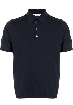 Ports V V print polo shirt - Blue