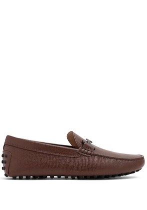 Tod's double T-logo loafers - Brown