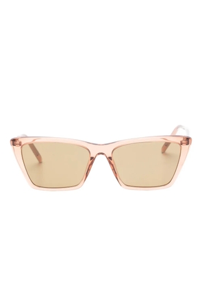 Saint Laurent Eyewear geometric-frame sunglasses - Brown