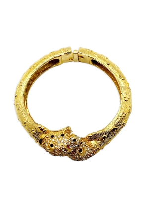 Jennifer Gibson Jewellery 1980s Big Cat crystal-embellished ear cuff - Gold