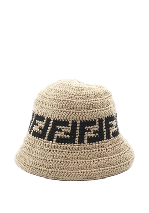 Fendi Pre-Owned 2010s logo-detail hat - Neutrals