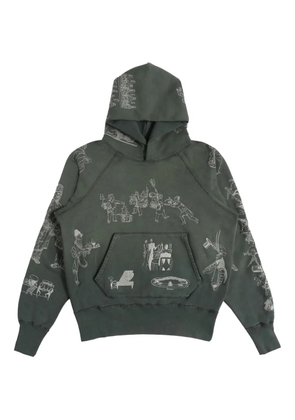 Samuel Zelig Restaurant graphic hoodie - Green