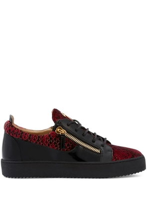 Giuseppe Zanotti Frankie snake-print sneakers - Red
