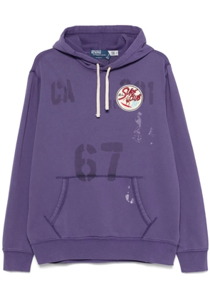 Polo Ralph Lauren logo-patch hoodie - Purple
