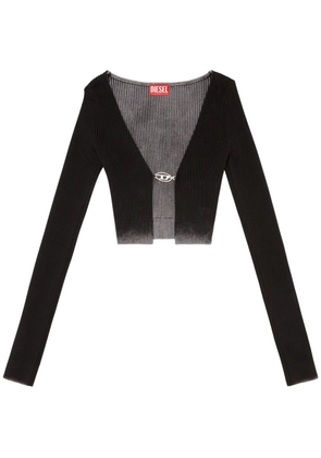 Diesel M-Latina ribbed cotton crop top - Black