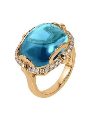 Goshwara 18K yellow gold Rock-N-Roll topaz and diamond ring