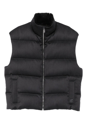 FENDI zip-fastening padded waistcoat - Grey