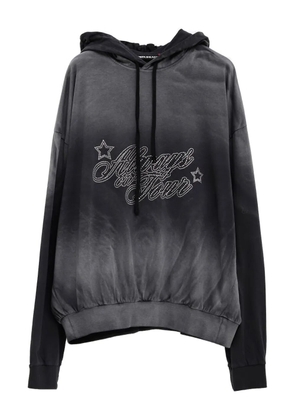 PEPA SALAZAR rhinestone-embellishment hoodie - Black