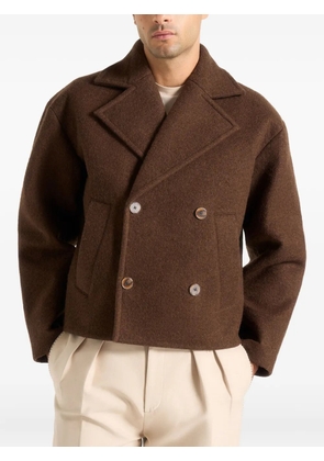 Manière De Voir Mika double-breasted jacket - Brown