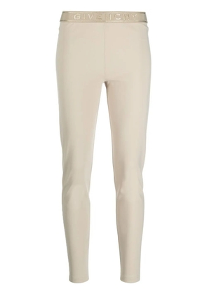 Givenchy logo-print stretch leggings - Neutrals