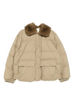 JNBY shearling-collared jacket - Neutrals