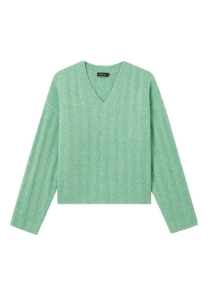 tout a coup v-neck ribbed sweater - Green