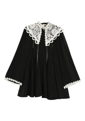 ALEMAIS Apollonia lace collar mini dress - Black