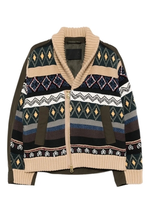 CROQUIS spliced padded coat - Blue