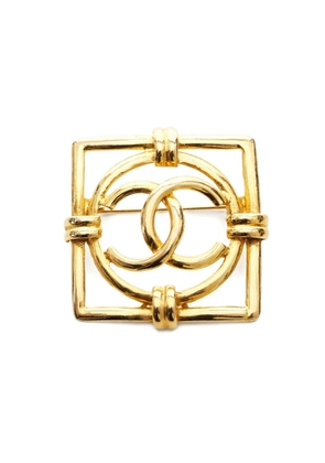 CHANEL Pre-Owned 1994 CC logo brooch - Gold