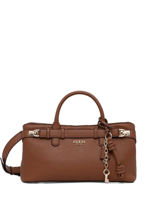 GUESS USA logo-lettering tote bag - Brown