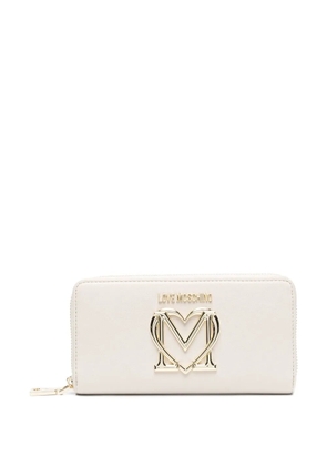 Love Moschino logo-plaque Continental wallet - Neutrals