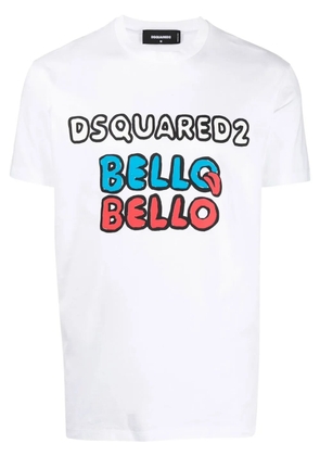 DSQUARED2 graphic-print logo T-shirt - White