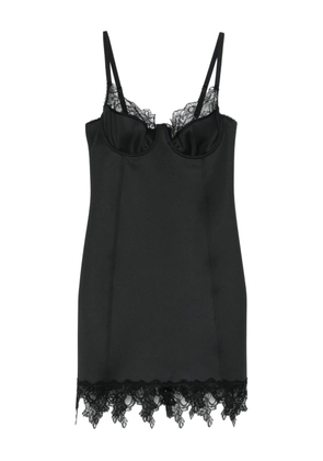 Blumarine lace trim dress - Black