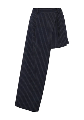 BONBOM sash-detail pinstripe shorts - Blue