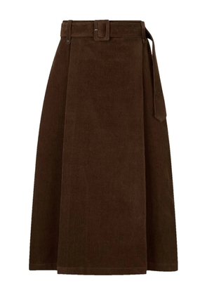 STUDIO TOMBOY Belted Corduroy Skirt - Brown