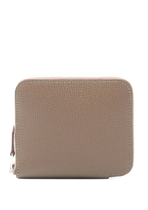 Hermès Pre-Owned 2024 Epsom Azap Silk In Wallet small wallets - Brown