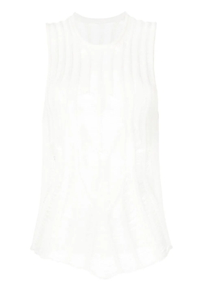 Dion Lee Distressed Floats tank top - White