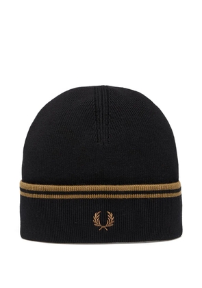 Fred Perry tipped beanie hat - Black