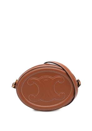 Celine Pre-Owned 2021 Small Calfskin Cuir Triomphe Oval crossbody bag - Brown
