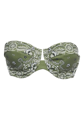 ZIMMERMANN paisley-print bandeau bikini top - Green