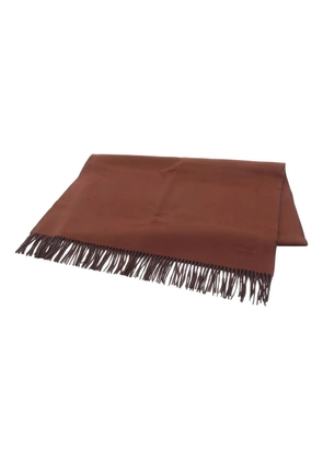Hermès Pre-Owned 2020s fringed cashmere scarf - Brown