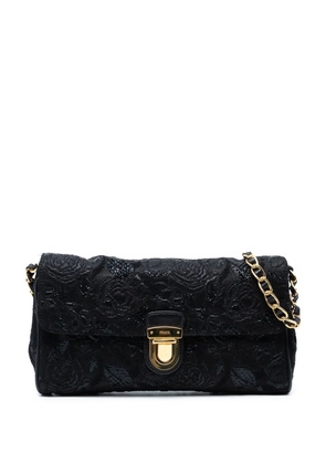 Prada Pre-Owned 2010-2025 Tessuto Lurex Flap crossbody bag - Black