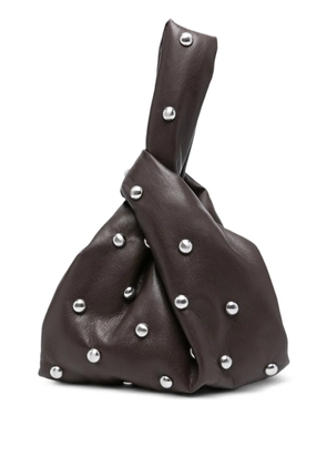 Nanushka small knot clutch bag - Brown