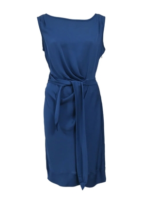 Dvf Vintage belted-detail sleeveless dress - Blue