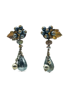 Jennifer Gibson Jewellery 1970s Statement floral-motif earrings - Gold