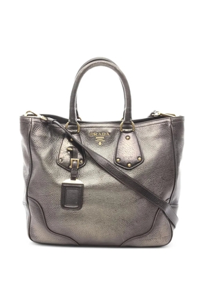 Prada Pre-Owned 2000s Daino metallic-effect tote bag - Brown