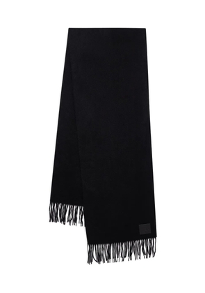ANINE BING Augustina fringed wool scarf - Black