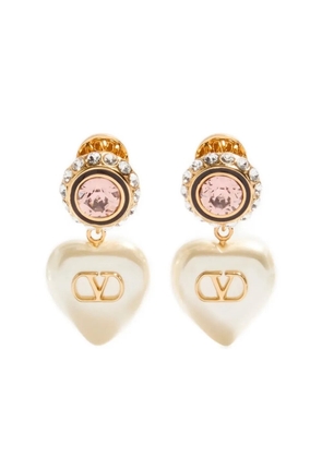 Valentino Garavani Vlogo signature heart-pendant earrings - Gold