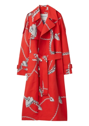 Burberry Shield Hardware taffeta trench coat - Red
