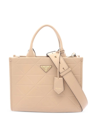 Prada Pre-Owned 2010-2025 Small Soft Calf Symbole satchel - Brown